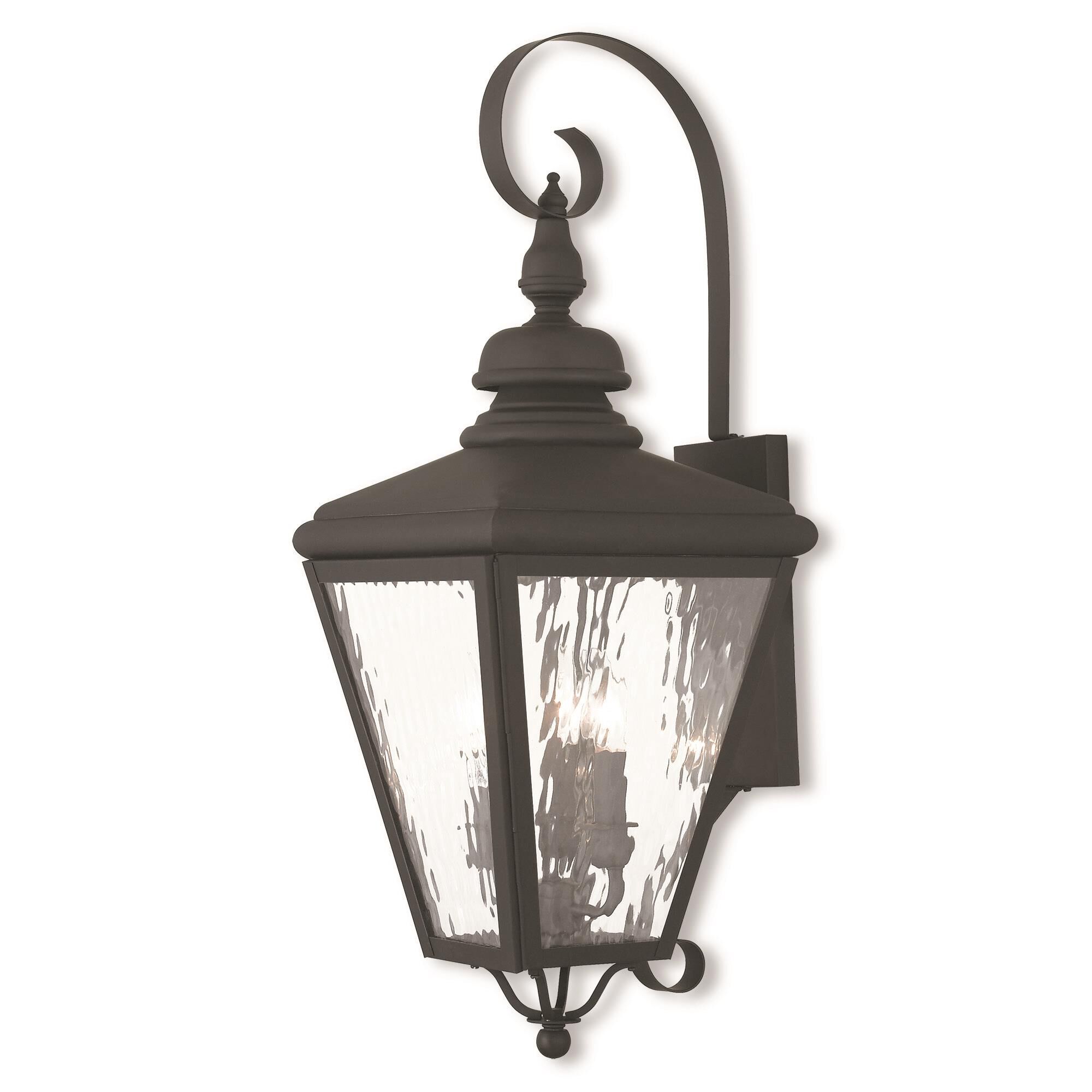 Cambridge 29 Inch Tall 3 Light Outdoor Wall Light by Livex Lighting